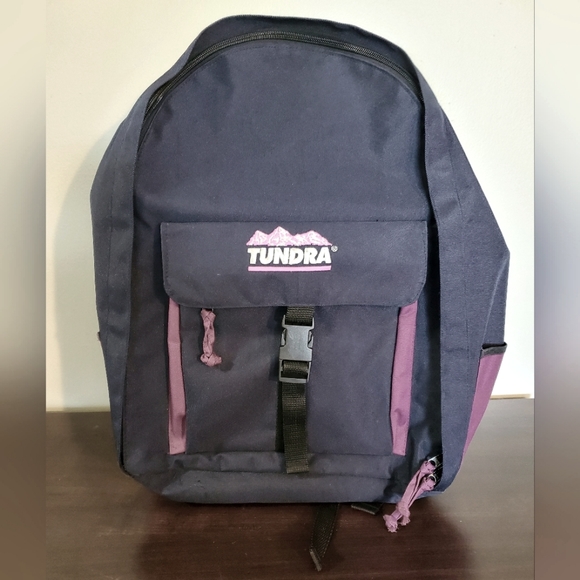 Tundra Handbags - Tundra Navy & Purple Backpack
